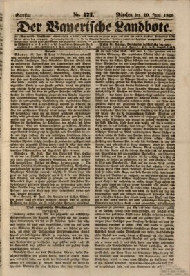 Der Bayerische Landbote Samstag 20. Juni 1846