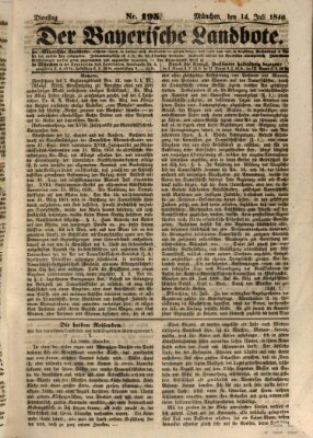 Der Bayerische Landbote Dienstag 14. Juli 1846