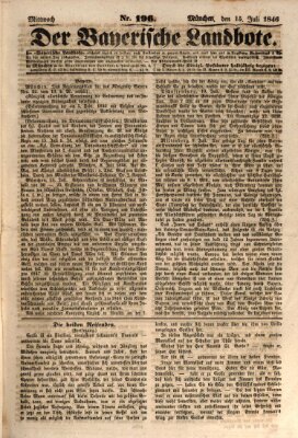Der Bayerische Landbote Mittwoch 15. Juli 1846