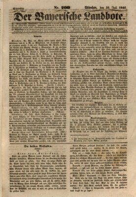 Der Bayerische Landbote Sonntag 19. Juli 1846