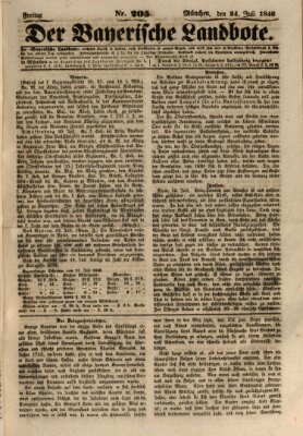 Der Bayerische Landbote Freitag 24. Juli 1846