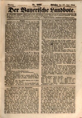 Der Bayerische Landbote Montag 27. Juli 1846