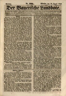 Der Bayerische Landbote Sonntag 16. August 1846
