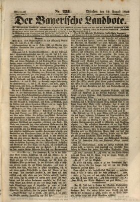 Der Bayerische Landbote Mittwoch 19. August 1846