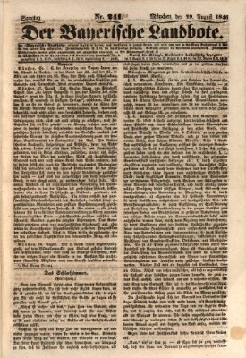Der Bayerische Landbote Samstag 29. August 1846