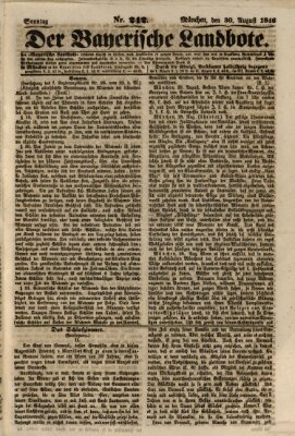 Der Bayerische Landbote Sonntag 30. August 1846