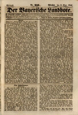 Der Bayerische Landbote Mittwoch 9. September 1846