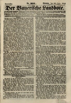 Der Bayerische Landbote Donnerstag 29. Oktober 1846