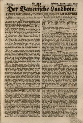 Der Bayerische Landbote Dienstag 10. November 1846