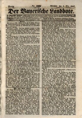 Der Bayerische Landbote Montag 3. Mai 1847