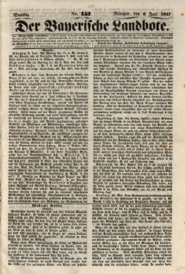 Der Bayerische Landbote Sonntag 6. Juni 1847