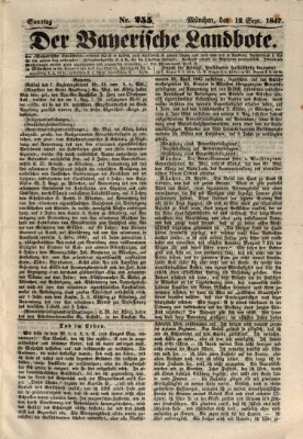 Der Bayerische Landbote Sonntag 12. September 1847