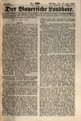 Der Bayerische Landbote Dienstag 11. Juli 1848