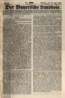 Der Bayerische Landbote Freitag 21. Juli 1848