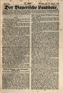 Der Bayerische Landbote Sonntag 27. August 1848
