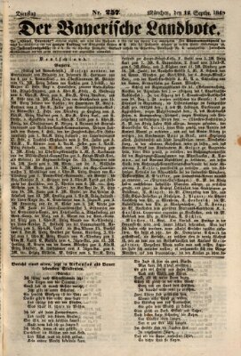 Der Bayerische Landbote Dienstag 12. September 1848