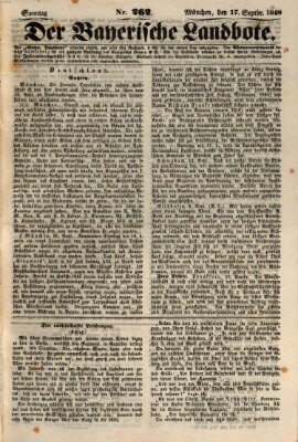 Der Bayerische Landbote Sonntag 17. September 1848