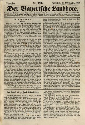 Der Bayerische Landbote Donnerstag 28. September 1848