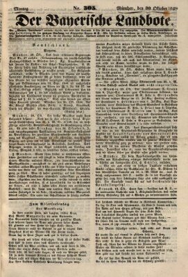 Der Bayerische Landbote Montag 30. Oktober 1848