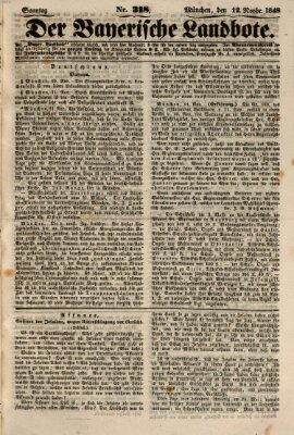 Der Bayerische Landbote Sonntag 12. November 1848