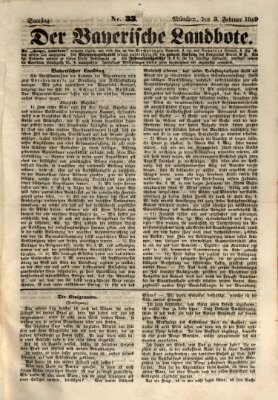 Der Bayerische Landbote Samstag 3. Februar 1849