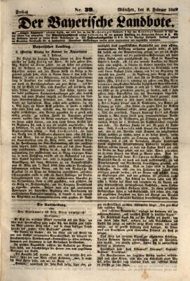 Der Bayerische Landbote Freitag 9. Februar 1849