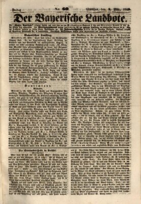 Der Bayerische Landbote Freitag 2. März 1849