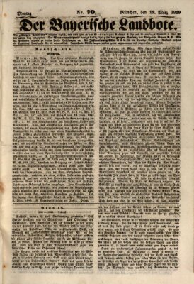 Der Bayerische Landbote Montag 12. März 1849