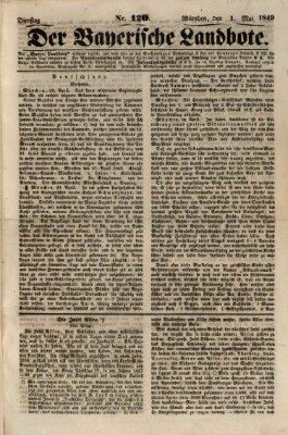 Der Bayerische Landbote Dienstag 1. Mai 1849