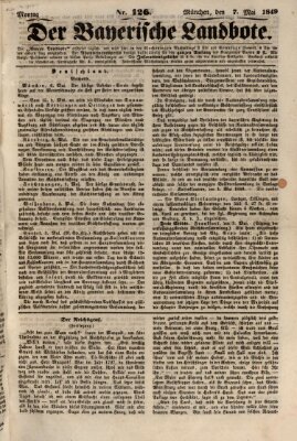 Der Bayerische Landbote Montag 7. Mai 1849