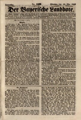 Der Bayerische Landbote Donnerstag 10. Mai 1849