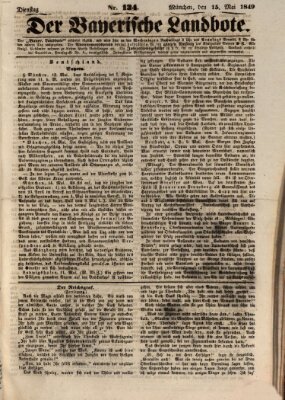 Der Bayerische Landbote Dienstag 15. Mai 1849