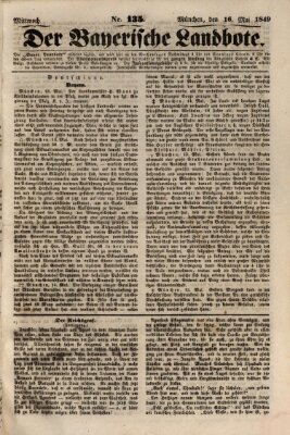 Der Bayerische Landbote Mittwoch 16. Mai 1849