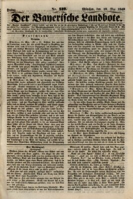 Der Bayerische Landbote Freitag 18. Mai 1849