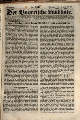 Der Bayerische Landbote Donnerstag 5. Juli 1849