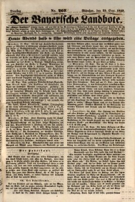 Der Bayerische Landbote Dienstag 25. September 1849