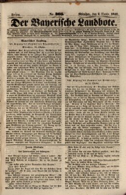 Der Bayerische Landbote Freitag 2. November 1849