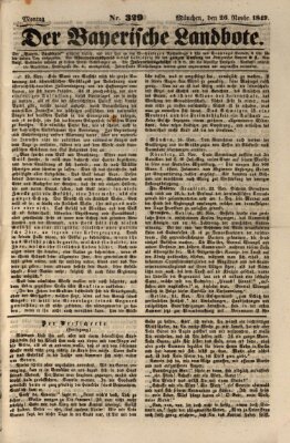 Der Bayerische Landbote Montag 26. November 1849