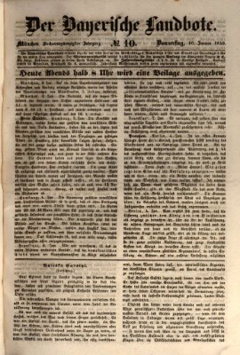 Der Bayerische Landbote Donnerstag 10. Januar 1850
