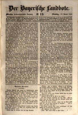 Der Bayerische Landbote Sonntag 13. Januar 1850