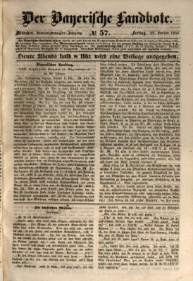 Der Bayerische Landbote Freitag 22. Februar 1850