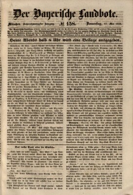 Der Bayerische Landbote Donnerstag 23. Mai 1850