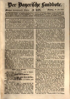 Der Bayerische Landbote Sonntag 28. Juli 1850