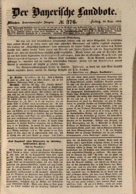 Der Bayerische Landbote Freitag 20. Dezember 1850