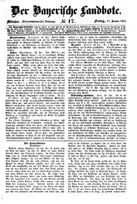Der Bayerische Landbote Freitag 17. Januar 1851