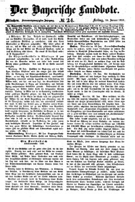 Der Bayerische Landbote Freitag 24. Januar 1851