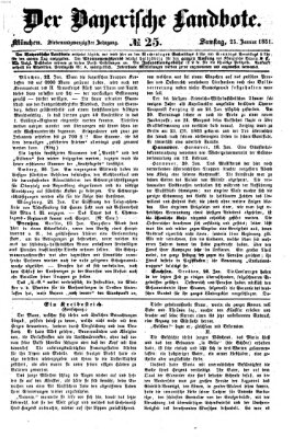 Der Bayerische Landbote Samstag 25. Januar 1851