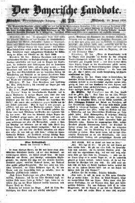 Der Bayerische Landbote Mittwoch 29. Januar 1851