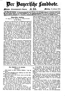 Der Bayerische Landbote Montag 24. Februar 1851