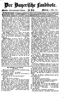 Der Bayerische Landbote Mittwoch 5. März 1851